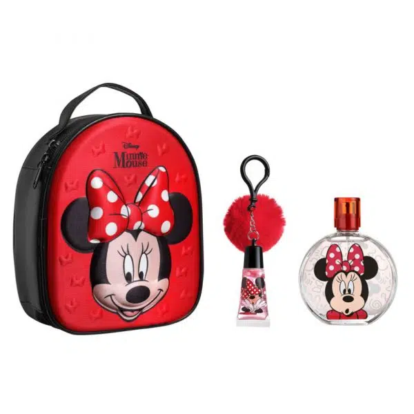 MINNIE ZIP CASE EDT 100 ML + LIP GLOSS WITH POMPOM CHARM