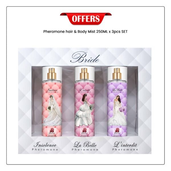 BRIDE PHEROMONE HAIR & BODY MIST  250ML x 3PCS SET