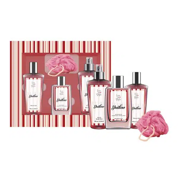 SHADOW SET EDP 100ML + HAIR & BODY MIST 250ML+ SG 250ML+ BATH SPONGE