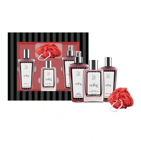 SHINE SET EDP 100ML + HAIR &BODY MIST 250ML+ SG 250ML+ BATH SPONGE