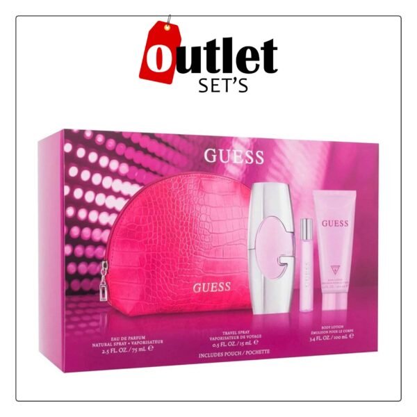 Guess Pink   Eau de Parfum 75 ml + EDO15 ml + Body lotion 100 ml + Pouch Gift Set