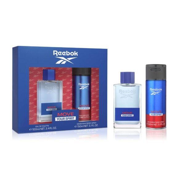 REEBOK MOVE YOUR SPIRIT FOR MAN SET EDT 100 ML + BODY SPRAY 150 ML