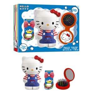 HELLO KITTY GIFT SET 2D SHOWER GEL & SHAMPOO 400 ML + HAIR ACCESORIES