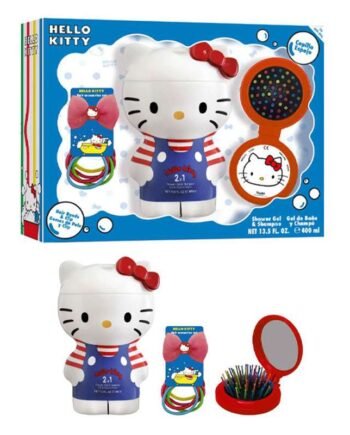 HELLO KITTY GIFT SET 2D SHOWER GEL & SHAMPOO 400 ML + HAIR ACCESORIES