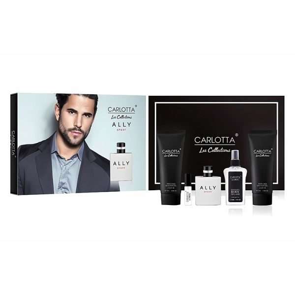 carlotta ally sport set edt 100ml man مجموعة عطور رجالي   5 قطع