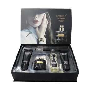 carlotta absolute black for her 5 pieces set مجموعة عطور نساءي