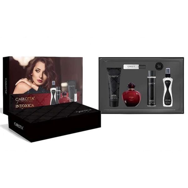 Carlotta Idol intoxica red set edt 100ml woman مجموعة عطور نساءي  5 قطع