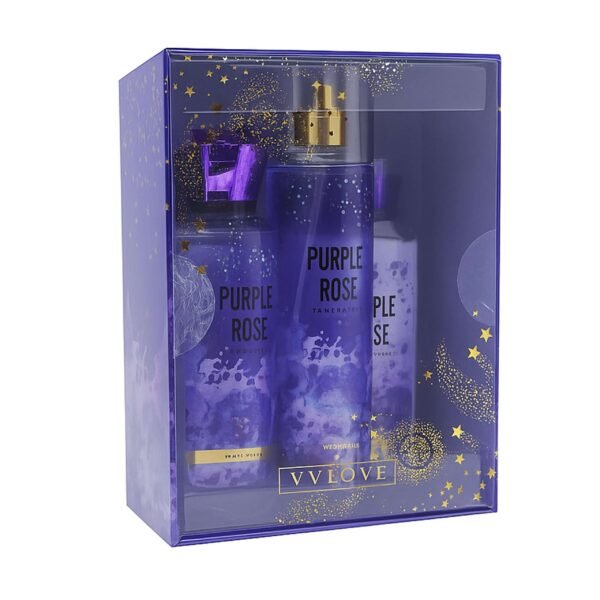 V V LOVE PURPLE ROSE SET