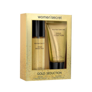 WOMEN SECRET Gold SEDUCTION GIFT SET BODY MIST 85ML + BODY LOTION 90ML