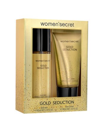 WOMEN SECRET Gold SEDUCTION GIFT SET BODY MIST 85ML + BODY LOTION 90ML